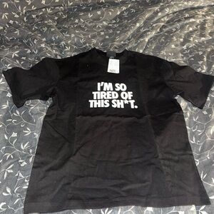 H&M Charcoal Tee with White Graphic